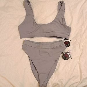Never worn! 2 piece high waist bikini